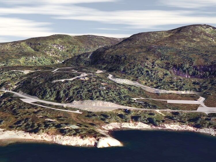 3D-visualisering av veiprosjekt ved Gravasstølen i Sirdal